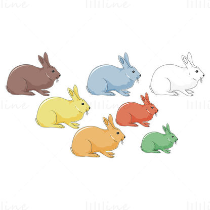 vector de conejo de dibujos animados