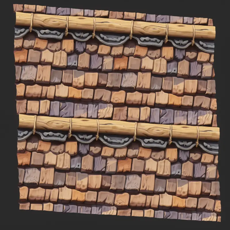 Безшевна текстура на анимационен покрив