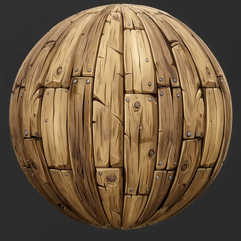 Cartoon Stylized Wood Seamless Texture