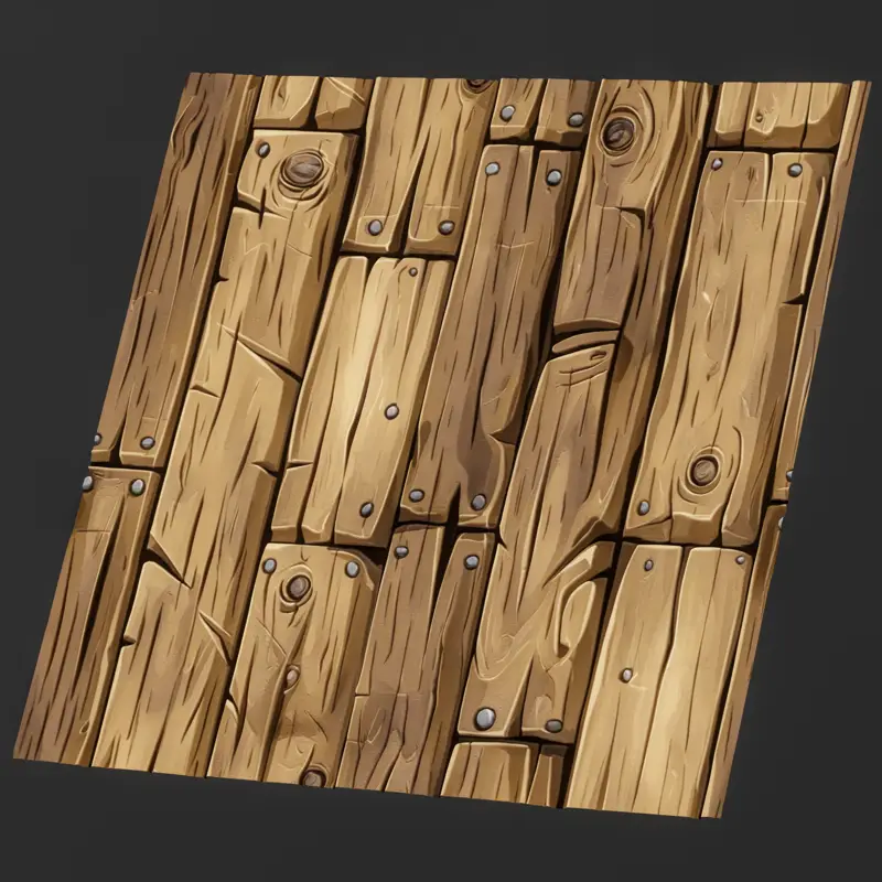 Cartoon Stylized Wood Seamless Texture