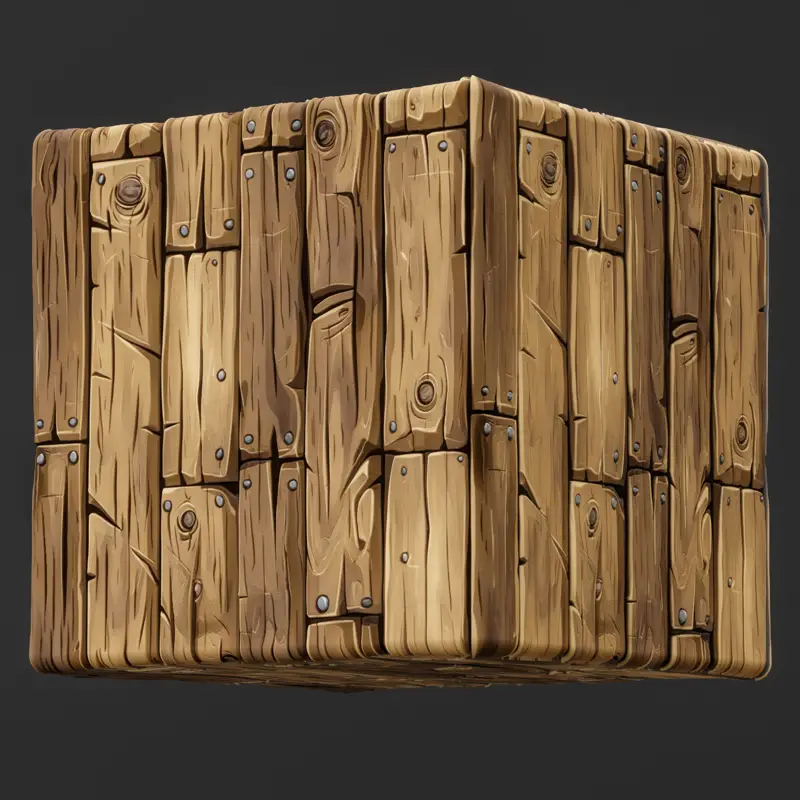 Cartoon Stylized Wood Seamless Texture