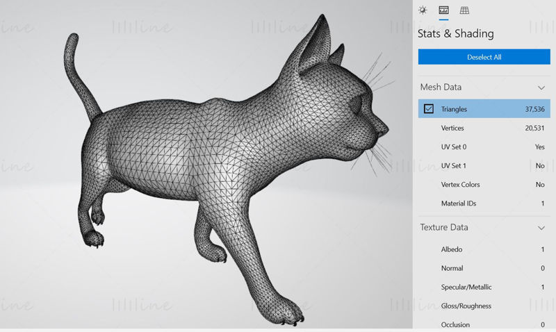 Cat 3D Model Ready to Print