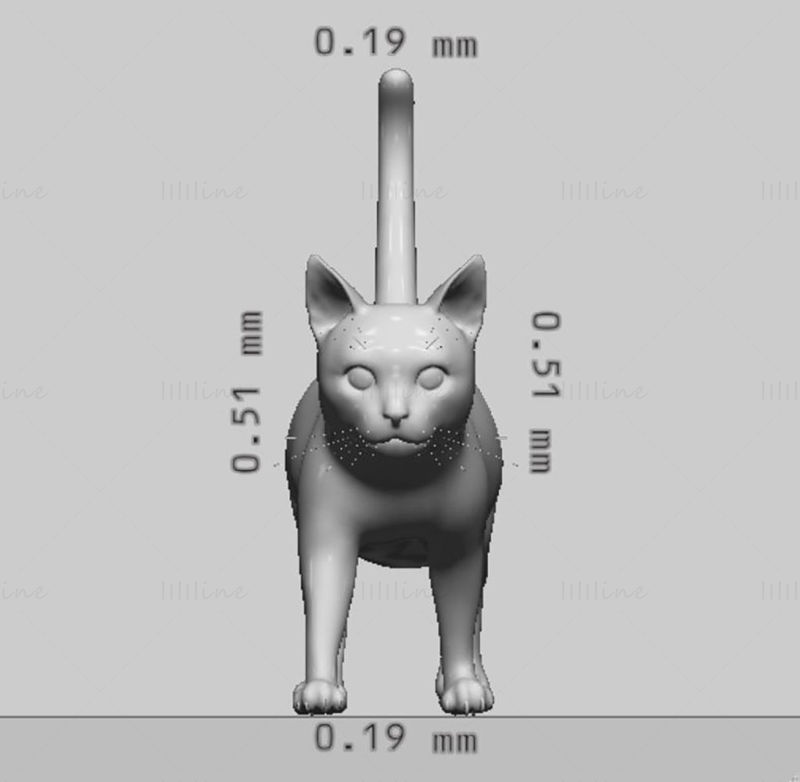 Baskıya Hazır Cat 3D Modeli