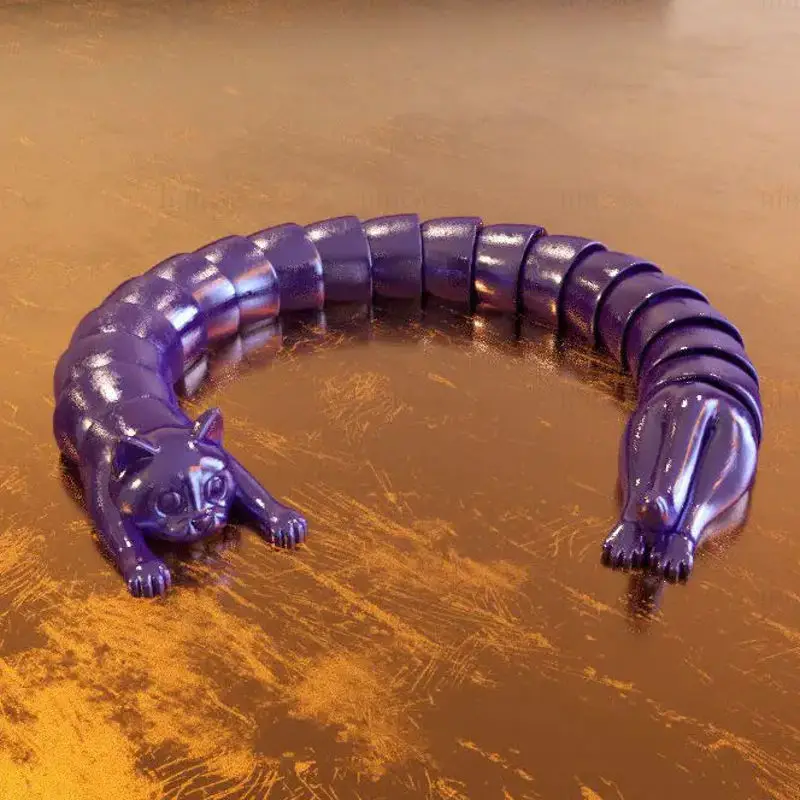 Fichier STL du modèle d'impression 3D articulé chat FLEXI