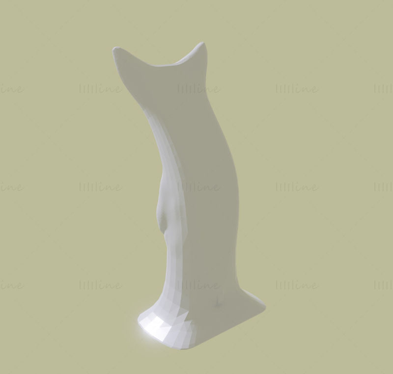 Lámpara gato Blender modelo 3d