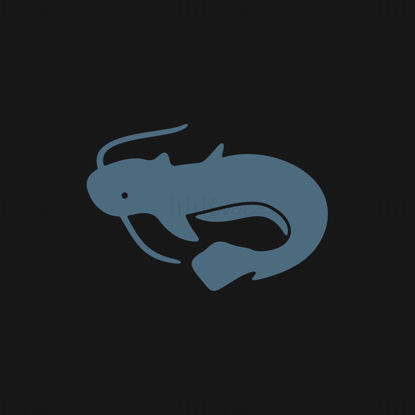 Yayın balığı vektör simgesi logosu
