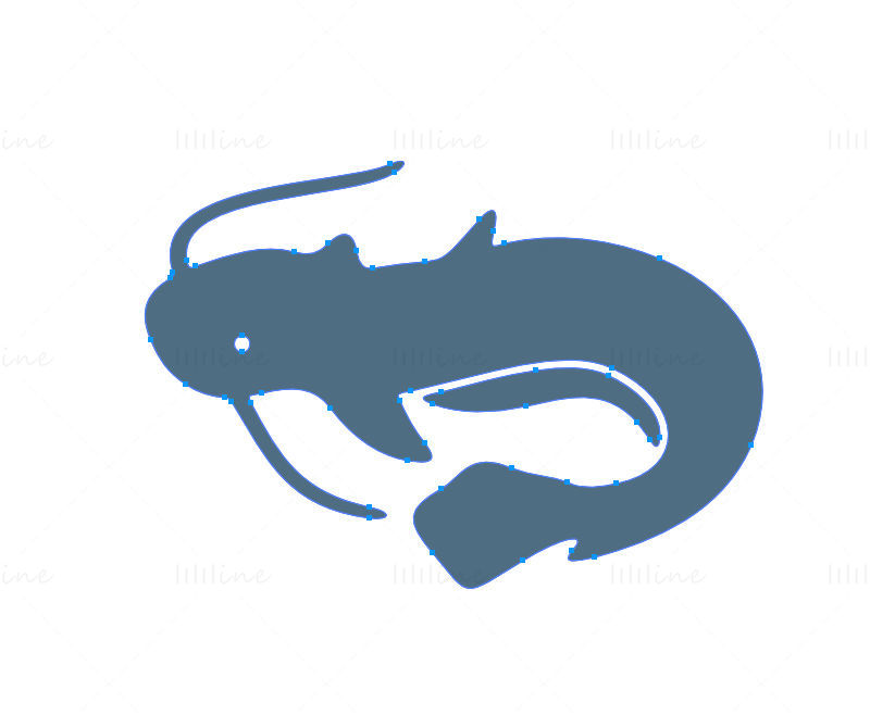 Yayın balığı vektör simgesi logosu
