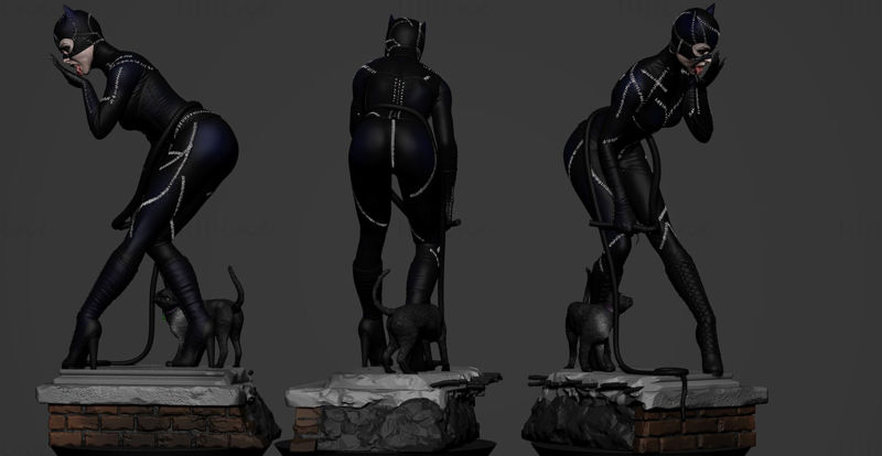 Catwoman Modelo 3D Listo para Imprimir STL