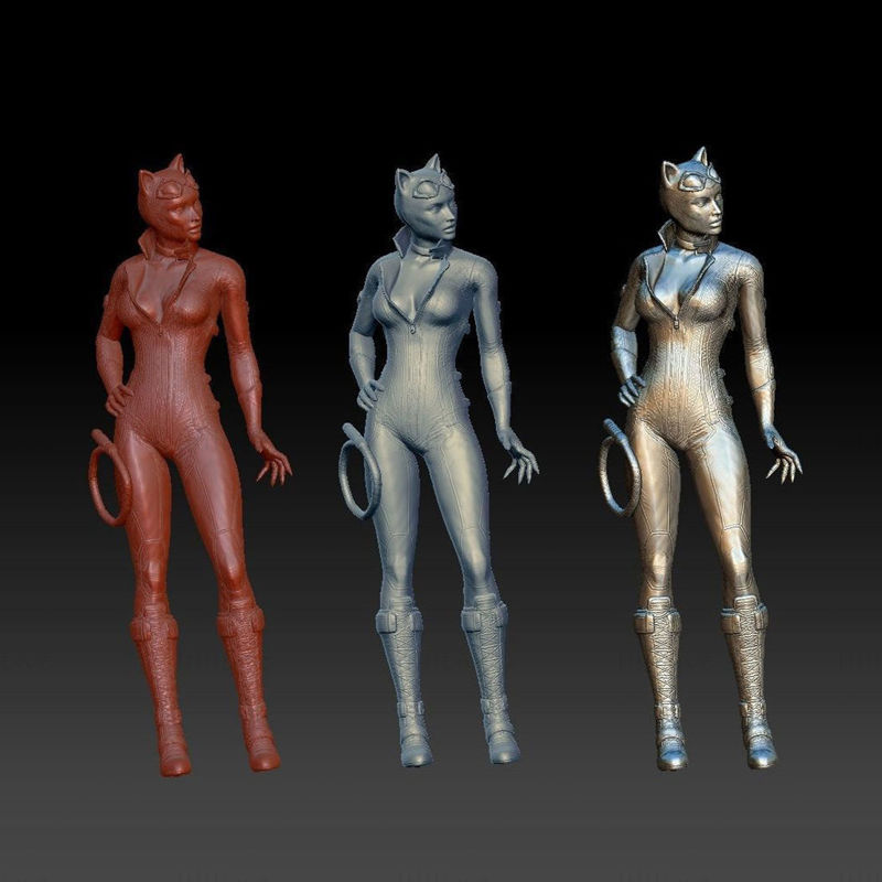 Catwoman Arkham 3D-printmodel STL