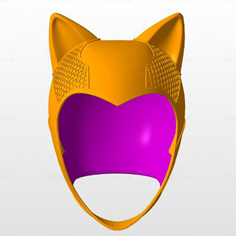 Catwoman Arkham Knight Helm und Brille 3D-Modell bereit zum Drucken STL