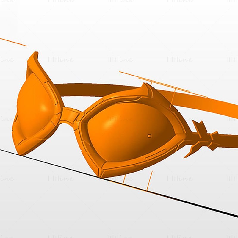Modelo 3D do capacete e óculos Catwoman Arkham Knight pronto para imprimir STL