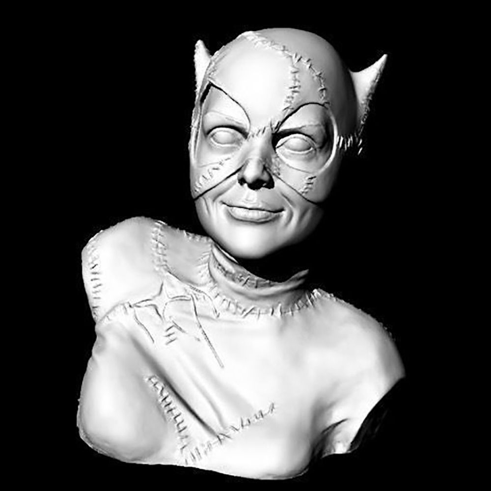Busto catwoman modelo 3d listo para imprimir
