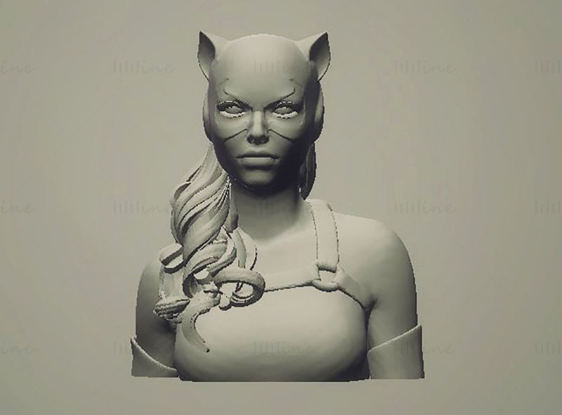 Catwoman Buste Modèle 3D prêt à imprimer STL