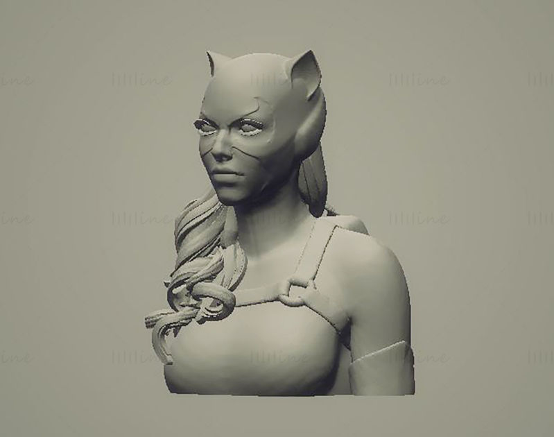 Catwoman Buste Modèle 3D prêt à imprimer STL