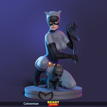 Catwoman Figurines 3D Printing Model STL