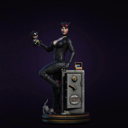 Catwoman Washed 3D Model Ready to Print STL