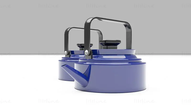 Ceramic Teapot 3D Model
