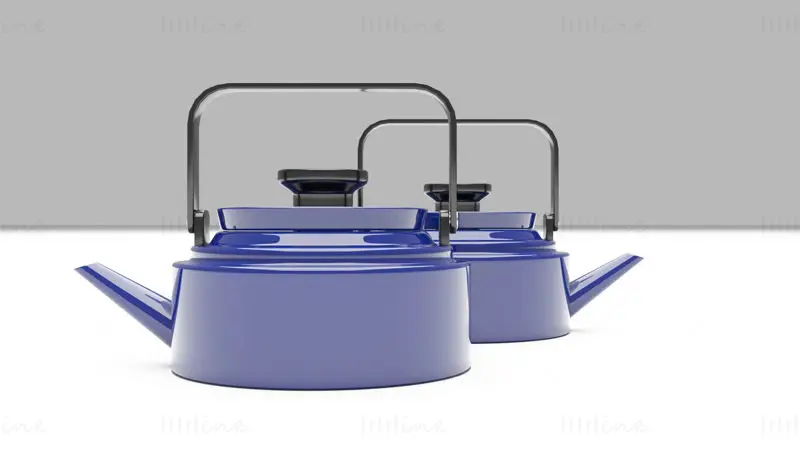 Ceramic Teapot 3D Model