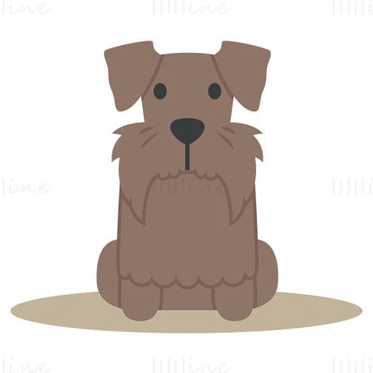 Vector câine Cesky Terrier