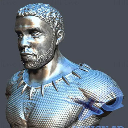 Modello di stampa 3D di Chadwick Boseman BlackPanther