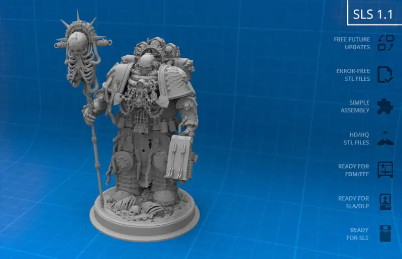 Chaplain Figuries 3D Print Model STL