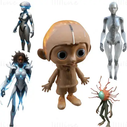 Character 3D Print Model Collection: Sci-Fi and Fantasy Bundle