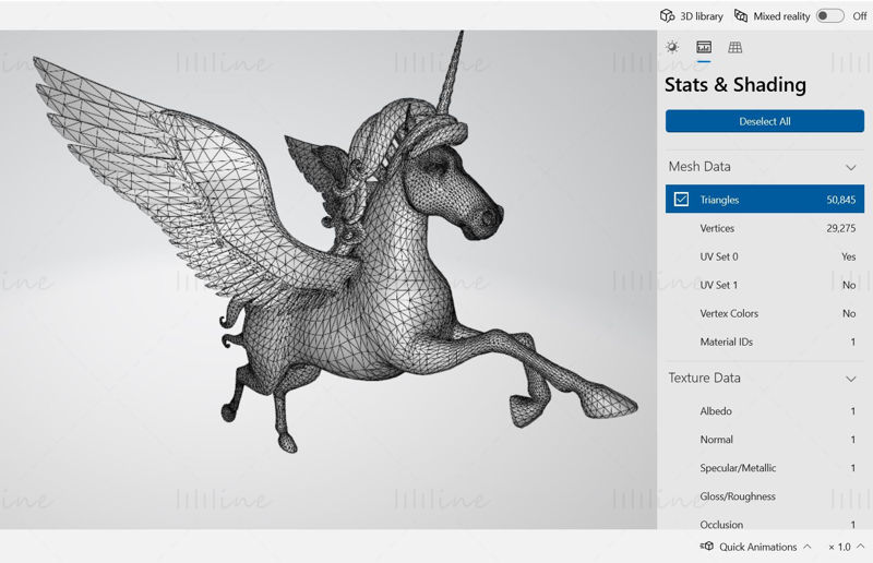 Character Fantasy Unicorn 3D Printing Model