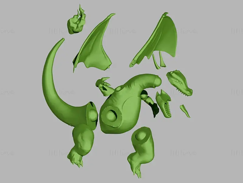 Fichiers STL du modèle d'impression 3D Pokémon Charizard