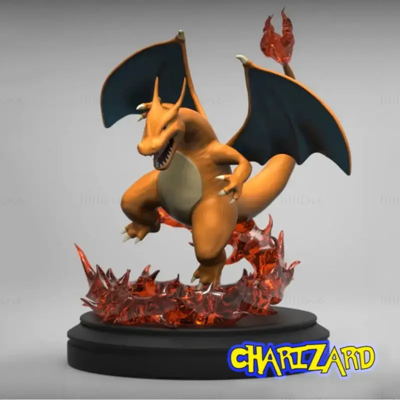 Fichiers STL du modèle d'impression 3D Pokémon Charizard