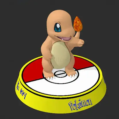 Charmander su file STL del modello di stampa 3D di Base