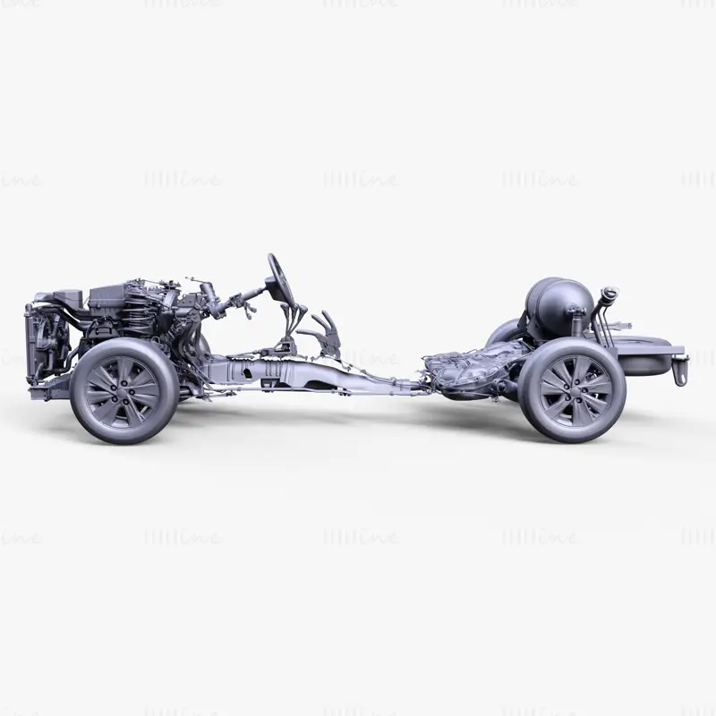 Chassis Car Detailed 3D Model
