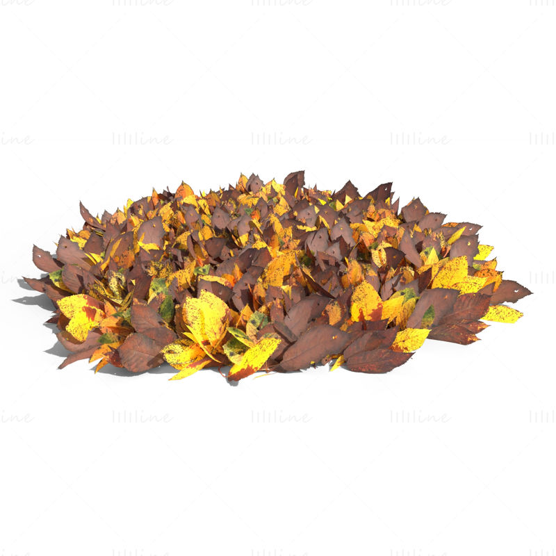 Hromada třešňových listů 3D model