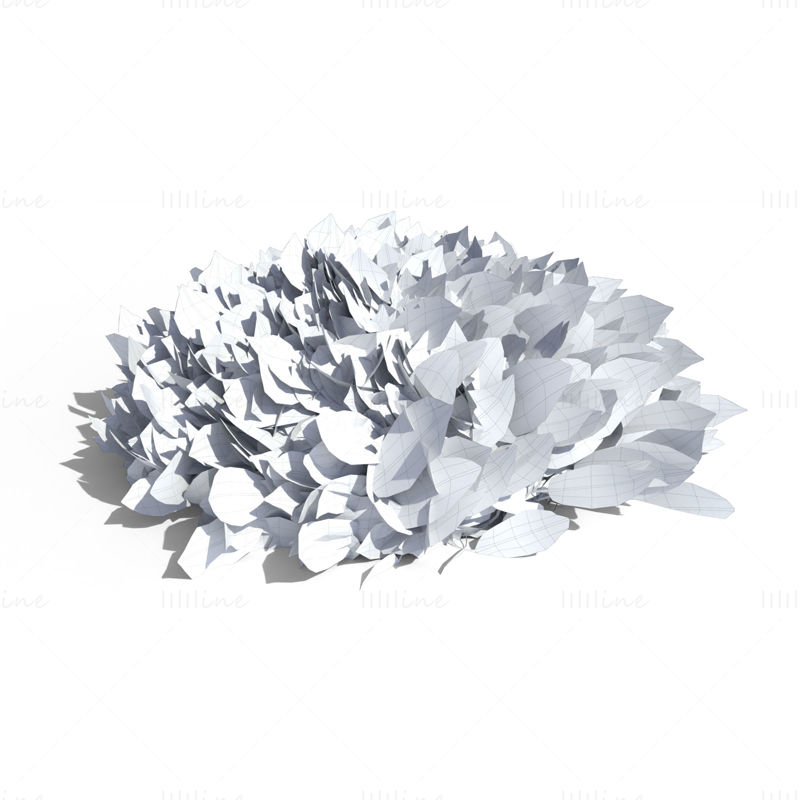 Куча вишневых листьев 3D модель