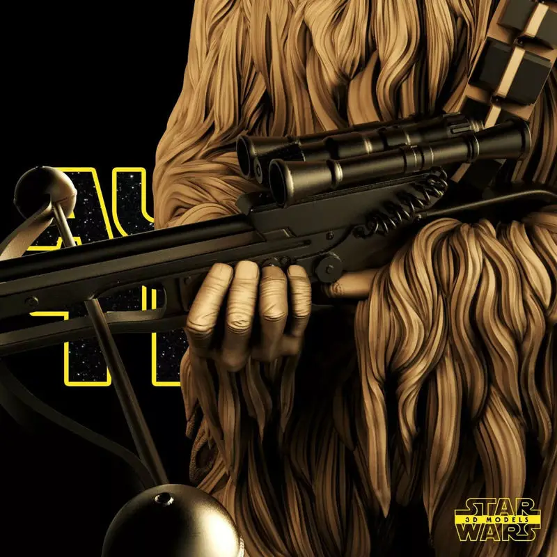 Chewbacca - جنگ ستارگان مدل چاپ سه بعدی STL