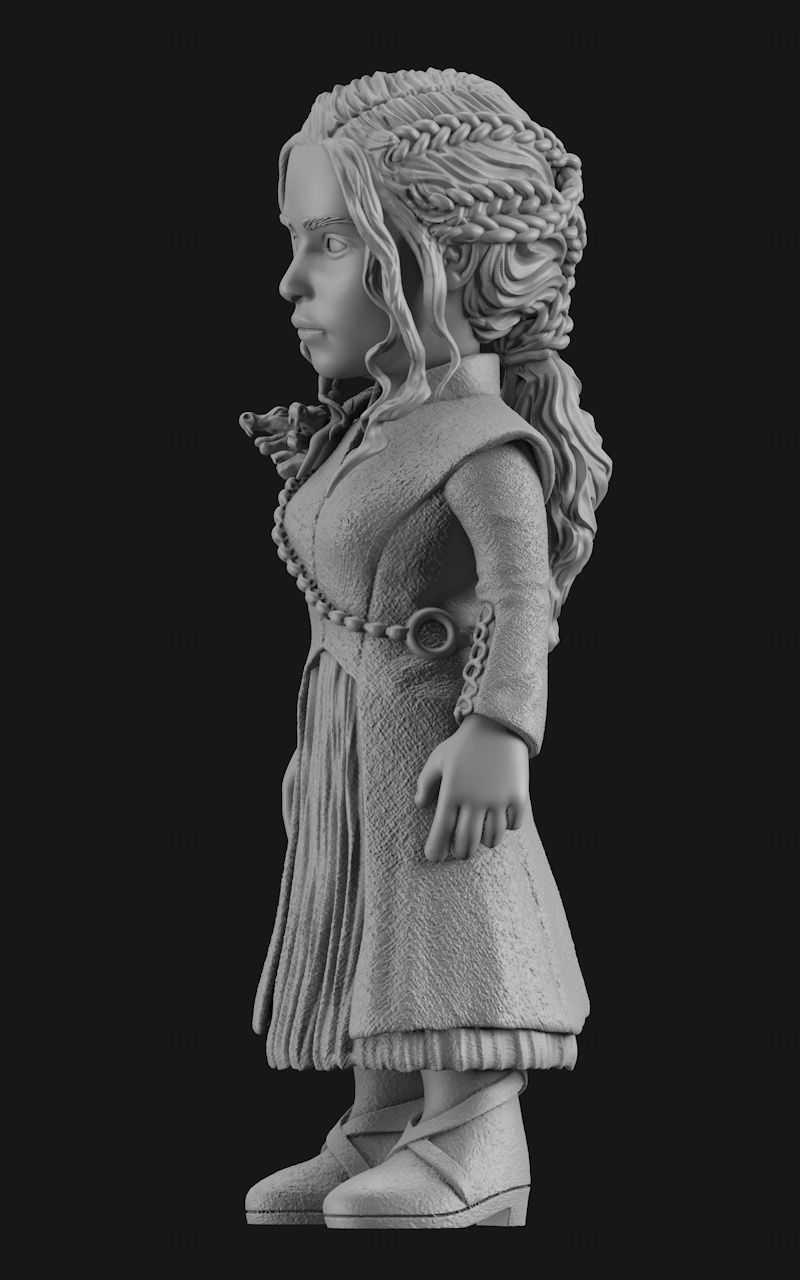 Chibi Daenerys Targaryen 3D-Druckmodell