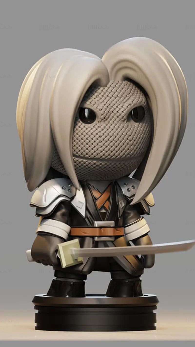 ちびFF7セフィロス3DプリントモデルSTLファイル