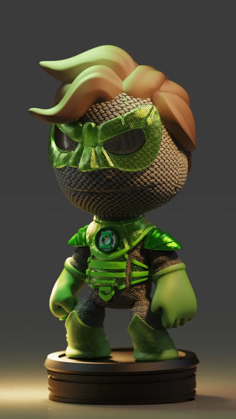 Модель 3D-печати Chibi Green Lantern в формате STL