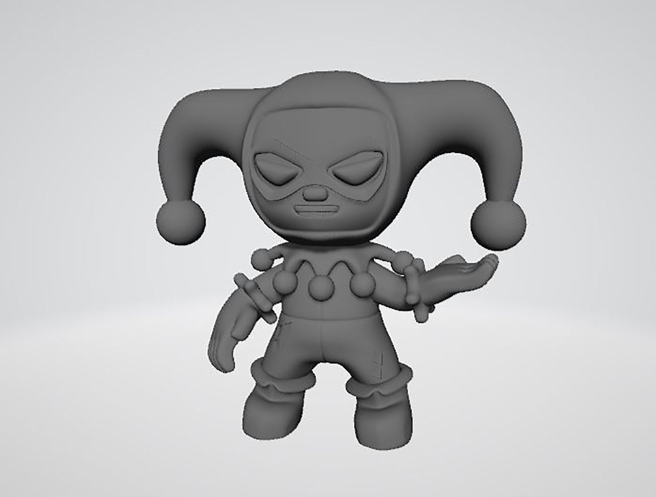 Chibi Harley Quinn 3d Printing Model Stl 