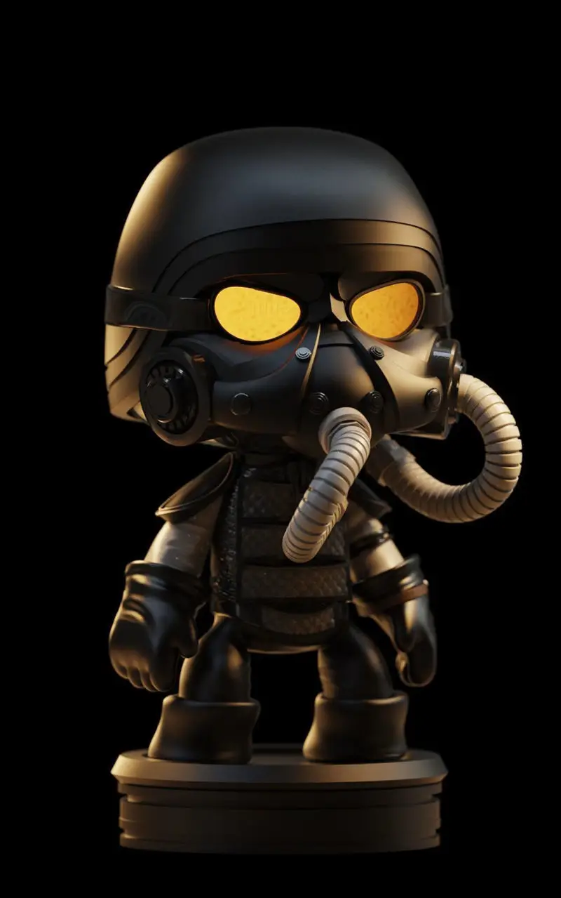 3D tiskový model Chibi Helghast Killzone, soubory STL