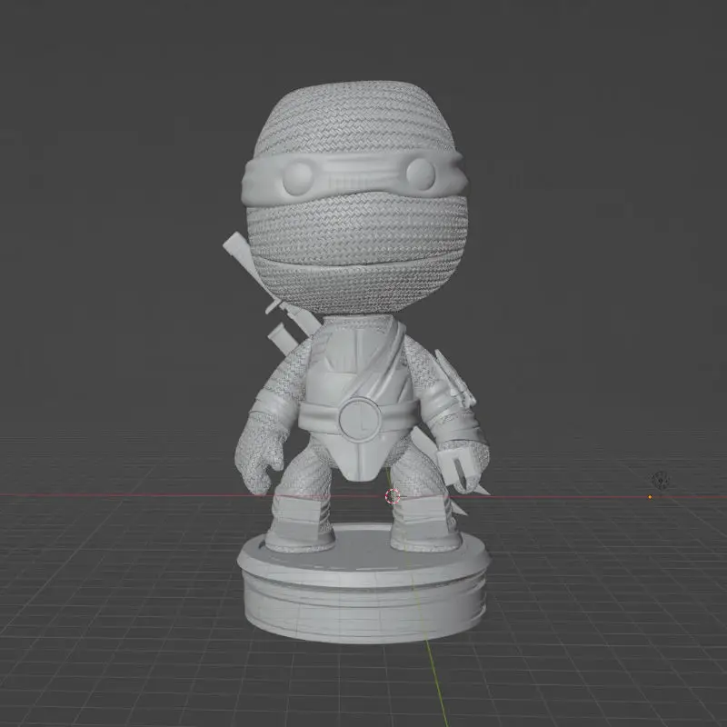 Чиби Леонардо Черепашки-ниндзя 3D-модель для печати в формате STL
