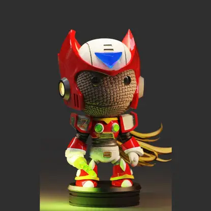 فایل‌های STL مدل چاپ سه‌بعدی چیبی مگامن زیرو (Little Big Planet)