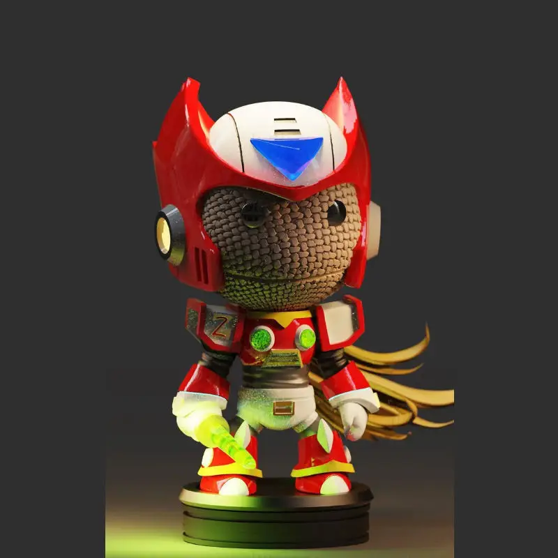 Chibi Megaman Zero 3D Print Model STL Files (Little Big Planet)