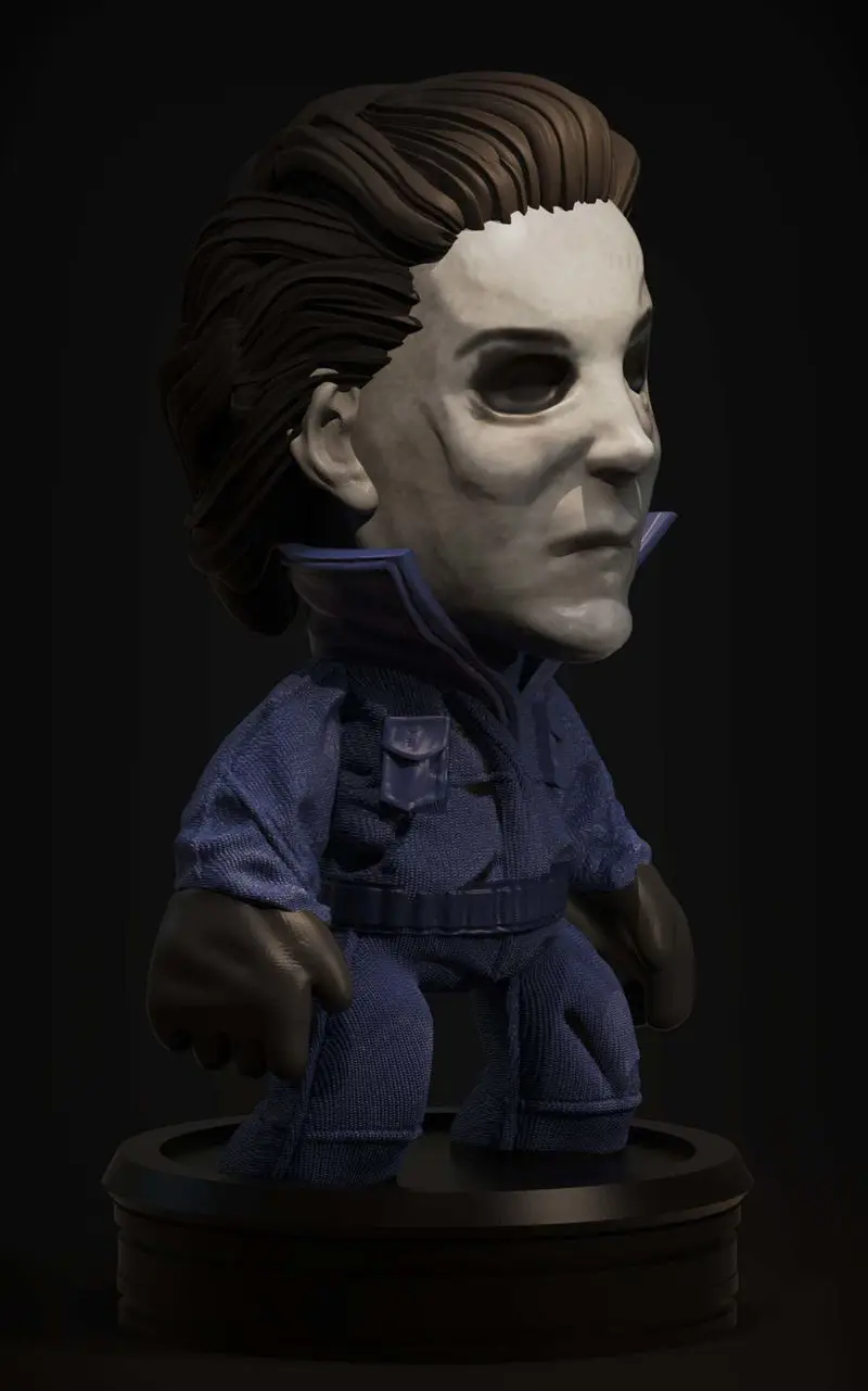 Файлы STL для 3D-печати модели Chibi Michael Myers
