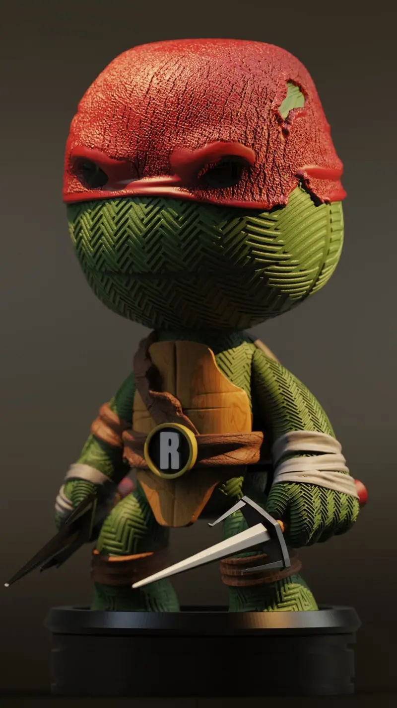 ちびラファエル ティーンエイジ・ミュータント・ニンジャ・タートル 3Dプリントモデル STL ファイル