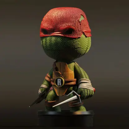 ちびラファエル ティーンエイジ・ミュータント・ニンジャ・タートル 3Dプリントモデル STL ファイル