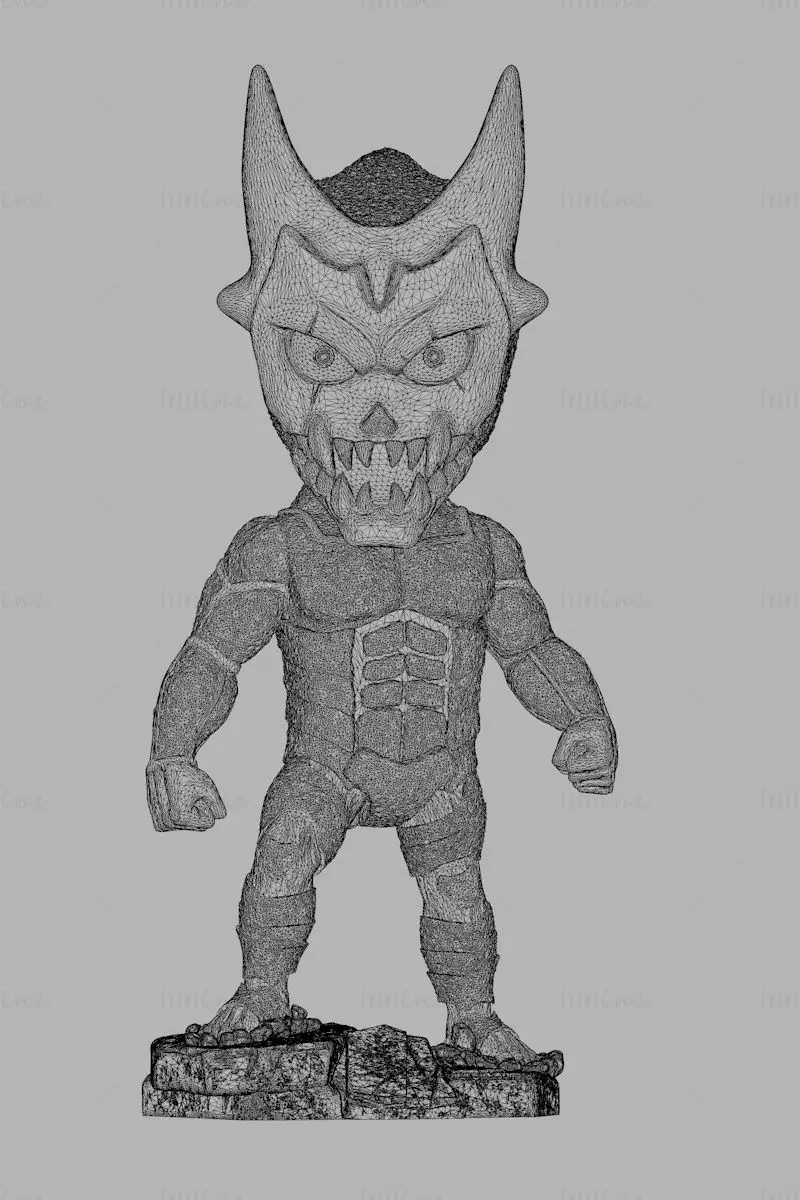 Archivo STL del modelo de impresión 3D de KAIJU NO 8 (Monstruo n.° 8) estilo Chibi