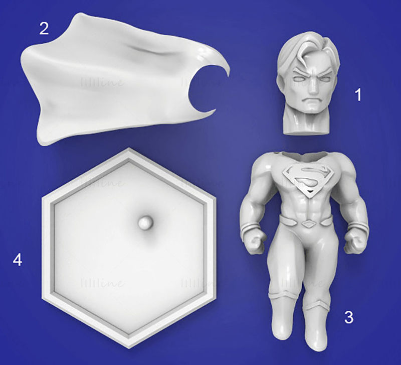 Modèle d'impression 3D Chibi Superman STL