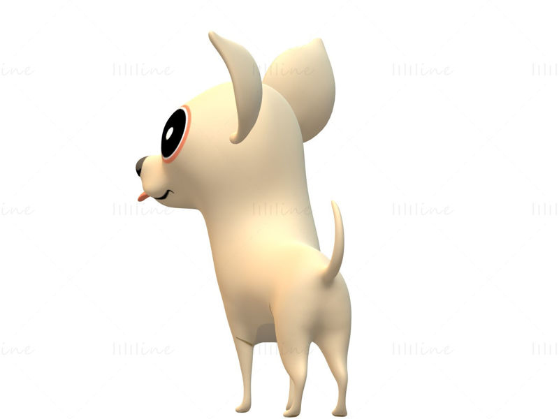 Modelo 3D de cachorro Chihuahua pronto para imprimir