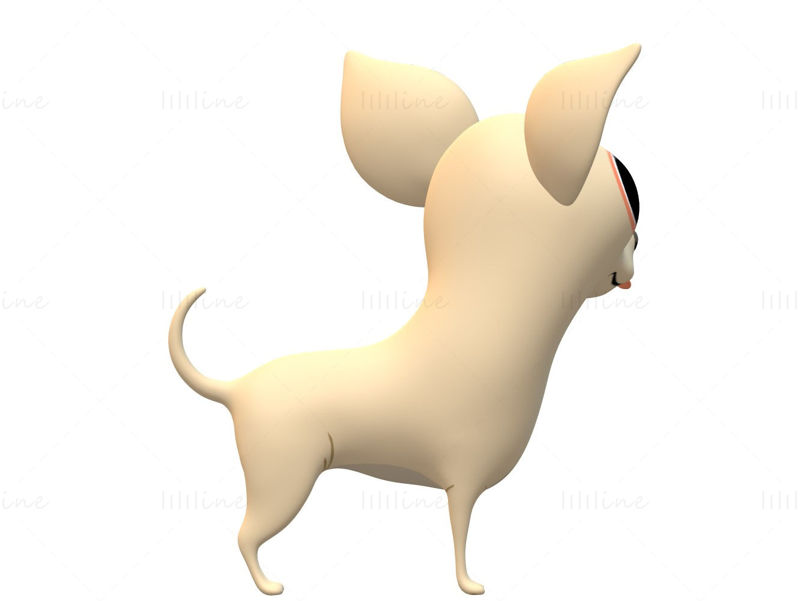 Chihuahua Köpek 3D Modeli Yazdırmaya Hazır