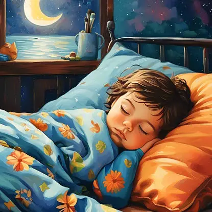 Child sleeping illustration